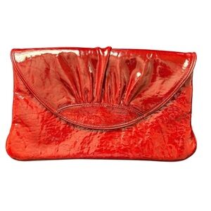 Lauren Merkin Red Patent Leather Clutch